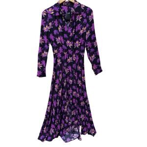 Maje Retunia Floral Maxi Dress Purple size 3 NWT